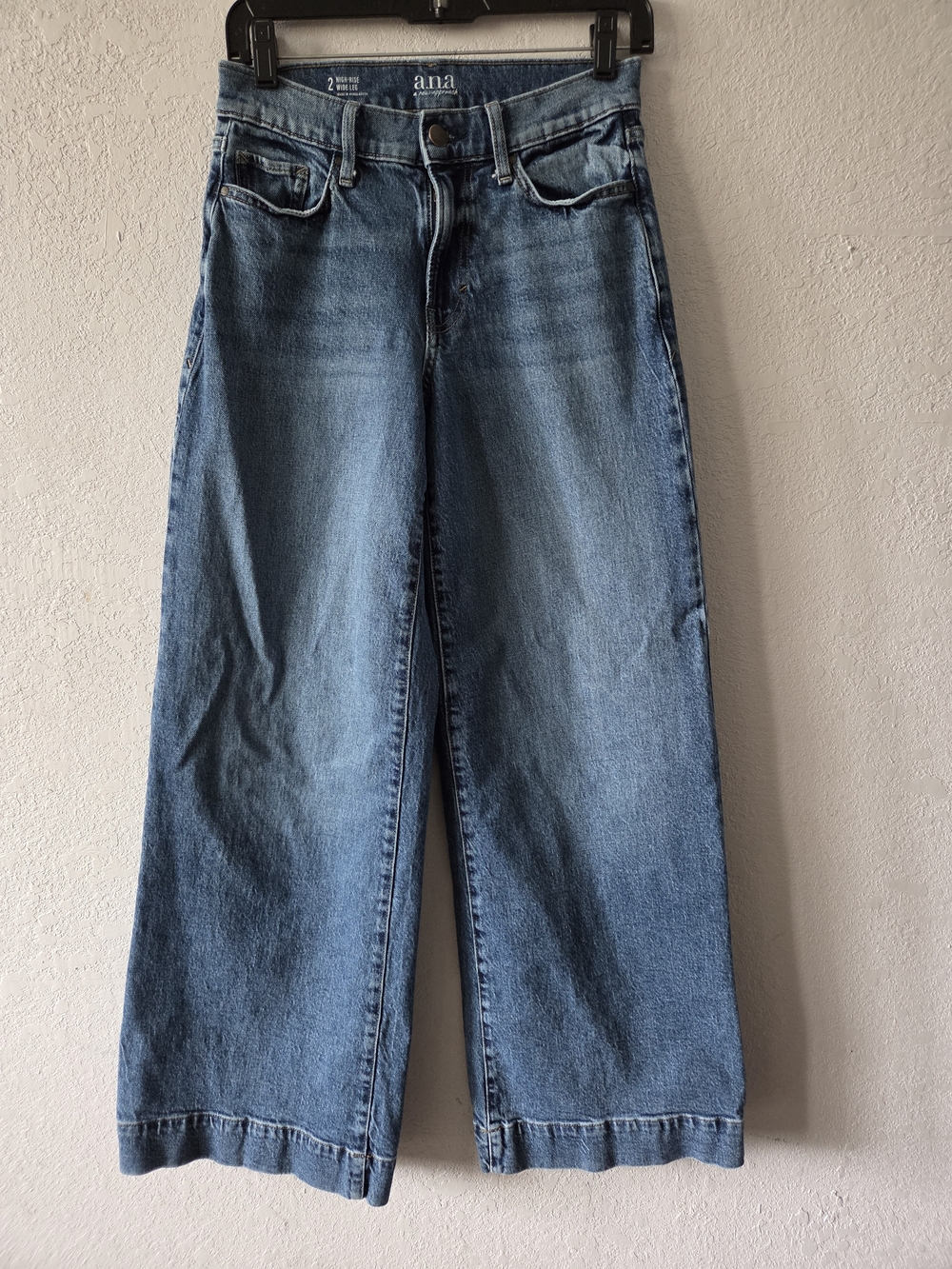a.n.a Wide Leg Flare Jeans in Medium Blue Wash